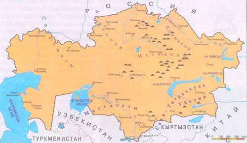 Расположение-древних-сакских-племен-и-курганов-при-наложении-на-карту-современного-Казахстана